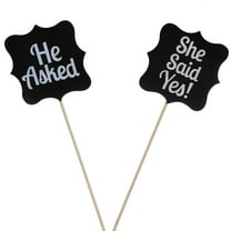 Raindrops Wooden Wedding Signs He Asked She Said Yes Photo Props Wedding Decoration
