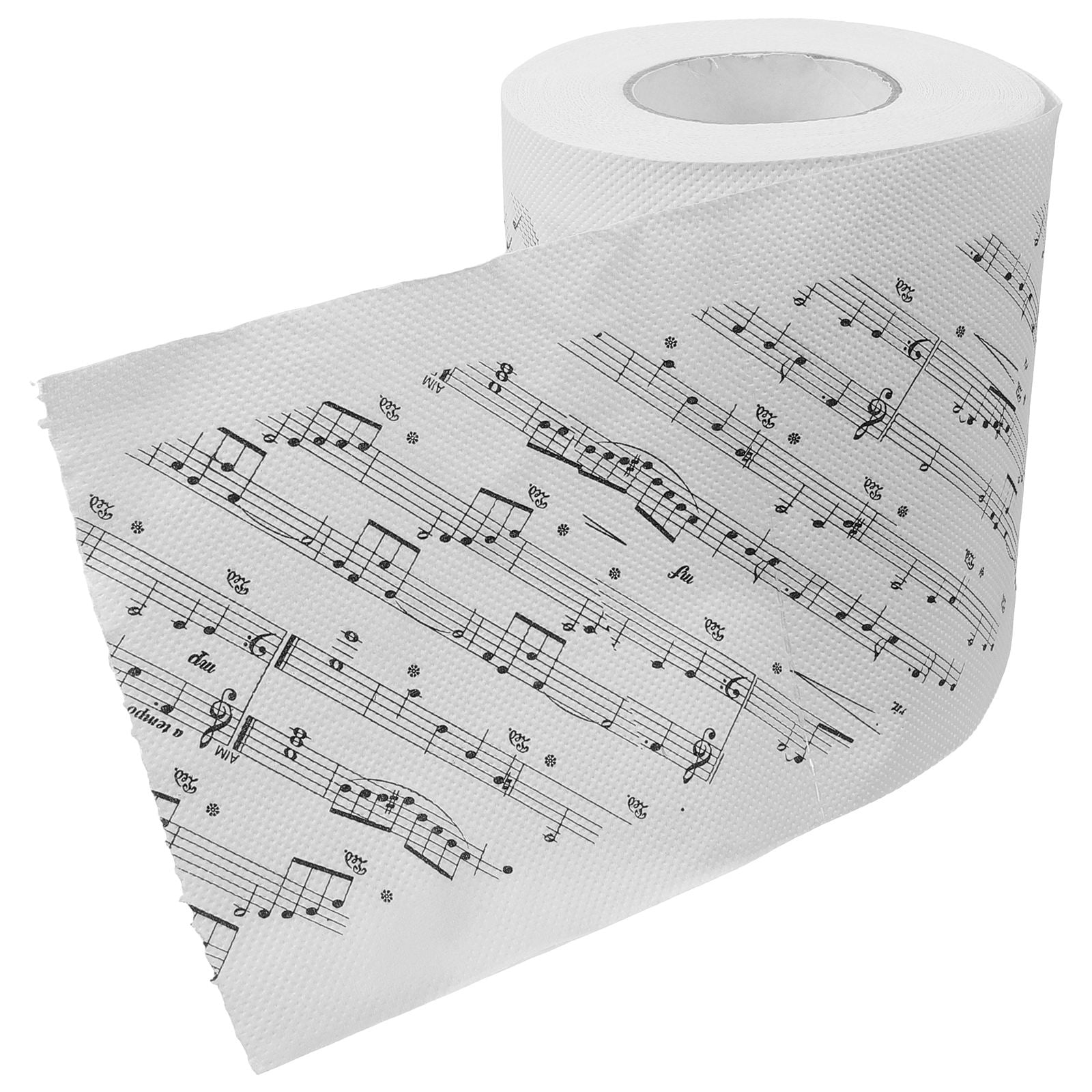 CIMAXIC Music Notes Toilet Paper Roll Novelty Tissue 1 Roll For Giving Musicians Decorative 3.9X3.9X0.04In