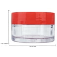 thumbnail image 5 of Beauticom 12 Pieces High Quality 20G/20ML Clear Round Acrylic Cosmetic Product Sample Travel Jars with Flat Top Lids (Red), 5 of 5