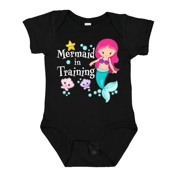 Inktastic Mermaid in Training Girls Baby Bodysuit