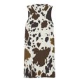 thumbnail image 3 of Cowhide pattern Spring Summer Dresses for Women Fashion T-shirt Dress Casual Sleeveless Loose Sundress with Pockets, 3 of 5