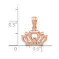 thumbnail image 2 of 14k Rose Gold Crown Pendant - .6 Grams - Measures 10x13mm Wide, 2 of 2