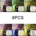 thumbnail image 1 of Polvo para uñas, polvo que cambia de color, polvo de espejo, accesorios para decoración de uñas, 6 piezas de esmalte de uñas, 1 of 5