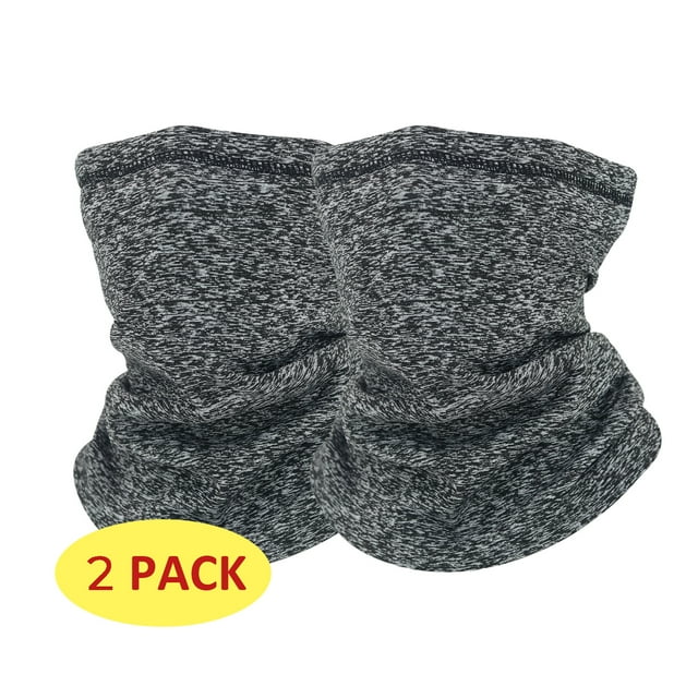 Lot de 2 Cache-Cou d'Hiver Thermiques Résistants au Vent et à la Poussière pour Hommes Femmes Gris Foncé