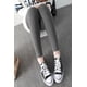 thumbnail image 1 of Leggings ajustados de vellón dorado con rayas verticales para mujer, con forro polar grueso y adelgazante, para otoño e invierno, 1 of 5