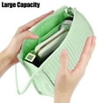 thumbnail image 5 of Unique Bargains Floral Makeup Bag Zipper Flower Cosmetic Pouch Light Green, 5 of 7