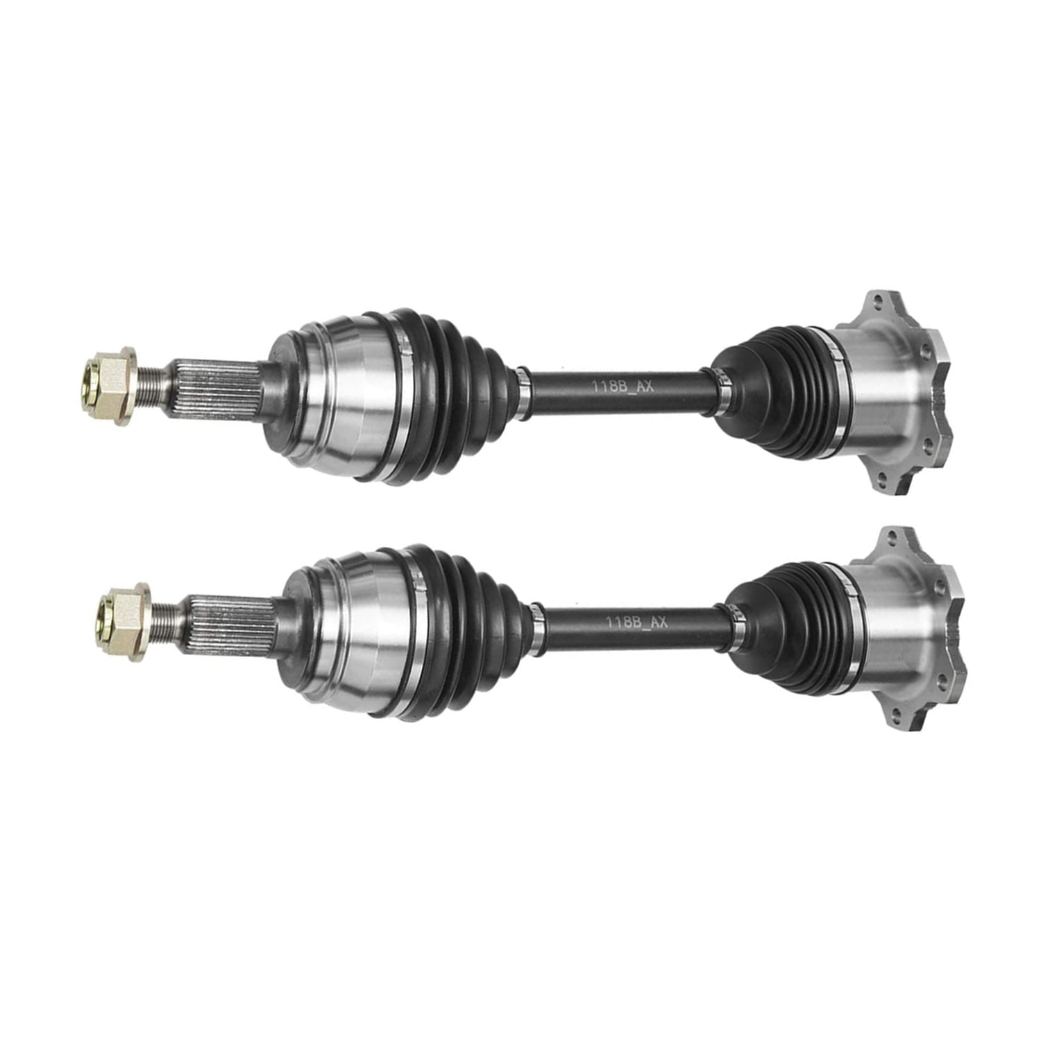 Detroit Axle - Front CV Axle Shafts for Chevy Tahoe Avalanche Silverado Suburban GMC Sierra Yukon XL 1500 Cadillac Escalade ESV EXT [6 Lugs] CV Axle Shafts Assembly Pair Replacement