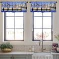 thumbnail image 4 of LALILO Kitchen Curtain Valance Seascape Watercolor Landscape Rod Pocket Window Curtain 52"x 18" Set of 2, 4 of 7