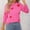 Hot Pink, variant on Qulqfy Crew Neck Women Sweater Knit Pullover Pink Going Out Valentines Long Sleeve Shirts Light Sweaters for Women Fall L