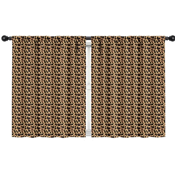 Leopard Print 42x54in(106x137cm) Curtains 2 Panels for Kids Bedroom, Window Drapes for Kids Boys Girls Bedroom Curtains Designed To Spark Joy and Creativity
