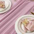 thumbnail image 3 of 10FT Dusty Pink Chiffon Table Runner 28x118 Inches for Wedding Bridal Baby Shower Birthday Table Decorations, 3 of 5