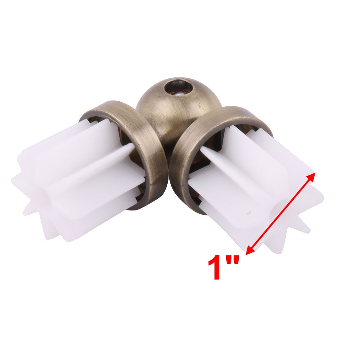 Metal Window Panel Curtain Rod Pole Corner Joint Connector Bracket Metal Window Panel Curtain Rod Pole Corner Joint Connector Bracket Bronze Tone