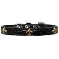 thumbnail image 3 of Dog, Puppy  Pet Designer Croc Widget Collar, "Bronze Fleur De Lis", 3 of 11