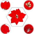 thumbnail image 3 of Paquete de 20 flores artificiales para árbol de Navidad de 8 pulgadas (rojo), 3 of 4