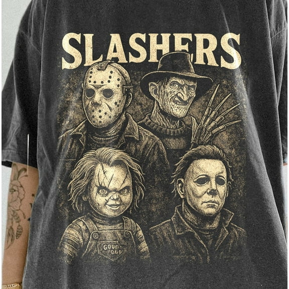 Slashers Shirt, Retro Halloween Shirt, Horror Movie Shirt, Horror Halloween Shirt, Scary Movie Shirt, Horror Shirt, Halloween Graphic Trendy Shirt