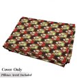 thumbnail image 5 of Skull Floor Pillow Lounger Cover, Skull with Feathers Tribe Backdrop with Colorful Blood Splash, Nap Mat Printed Fabric Case for 5 Pillows, 88" x 36", Pistachio Green Cream, by Ambesonne, 5 of 5
