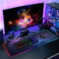 thumbnail image 6 of Large RGB Gaming Mouse Pad Led Glowing Mousepad Non-Slip Rubber Base 13 Light Modes 35.4x15.7 Blue Planet in Space, 6 of 6