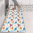 thumbnail image 2 of Kitchen Rugs Sets Of 2,Colorful Dinosaurs Pattern Anti Fatigue Kitchen Mat Rugs Non Slip Washable,Decorative Kitchen Floor Mats for Kitchen,Sink,Laundry,17"X47", 2 of 5