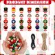 thumbnail image 4 of Juego de abalorios navideños de madera Cinnvoice, 240 unidades, diseño de cascanueces, 4 of 6