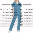 thumbnail image 5 of Women Scrubs Set Short Sleeve V-Neck Scrub Top and Straight Leg Scrub Pants with Pockets Medical Uniform Workwear, 5 of 6