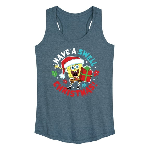 SpongeBob SquarePants - Have A Swell Christmas - Women's Racerback Tank Top