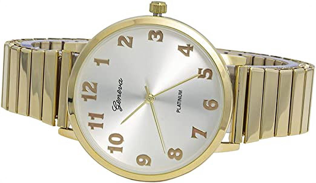 Blekon Collections Women's 38mm Case Metal Glossy Stretch Band Watch