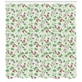 thumbnail image 3 of Ambesonne Garden Shower Curtain, Raspberry Leaves Petals, 69"Wx70"L, Pink Fern Green Violet, 3 of 3