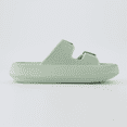 thumbnail image 6 of Cushionaire Fame Pillow Recovery Sandals for Women, Adjustable Double Buckle Waterproof EVA Cloud Slides for Women, 6 of 19