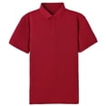 thumbnail image 2 of Zysthvn Turn Down Collar Work Shirts for Men Athletic Summer Short Sleeve Shirts for Men Polo Solid Tops, 2 of 7