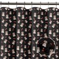 thumbnail image 2 of S4Sassy Black Lhasa Apso & Bow Dog Waterproof Bathroom Shower Curtain With Roller Rings Hook-60 x 70 Inch, 2 of 6