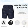 thumbnail image 3 of Balery Copper-Gold Gloss Outline Lily Flower Bañador para hombre, shorts de playa de secado rápido con entrepierna y forro de compresión-3X-Large, 3 of 6