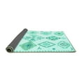 thumbnail image 2 of Ahgly Company Indoor Rectangle Solid Turquoise Blue Modern Area Rugs, 5' x 8', 2 of 4