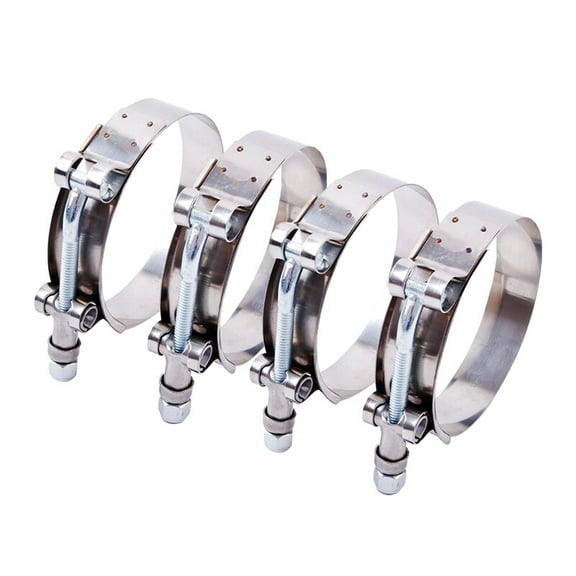 YIUIY 4 x 4" Inch T-Bolt Hose Clamp Stainless Steel For 108-116mm Intake Turbo Coupler
