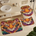 thumbnail image 6 of Tiger (33) 4pcs Shower Curtain Decoration ，modern Home Decoration, Waterproof Shower Curtain 4pcs, 6 of 8