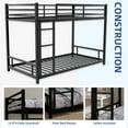 thumbnail image 3 of Alvantor Metal Bunk Beds Twin over Twin Low Profile Heavy-duty Bed Frame with Guardrail Bedroom Dorm Room for Kids Adult Black, 3 of 8
