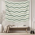 thumbnail image 5 of Sage Green Tapestry for Bedroom Wall Hanging Tapestry, Abstract Geometric Ocean Wave Stripe Ceiling Backdrop Tapestries Poster Blanket Wall Decor for Teens Room Living Room Dorm 39" x 59", 5 of 8