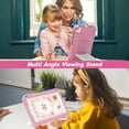 thumbnail image 4 of Kids Case for Samsung Galaxy Tab A9 8.7 Inch SM-X110 X116 X118, Silicone Rotating Kickstand Handle Shockproof Bumper Lightweight Kids Friendly Case Cover for Girls Boys, Pink, 4 of 6