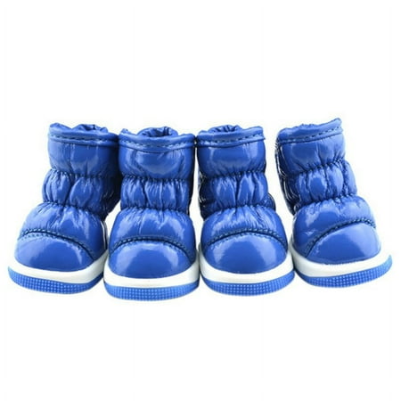 4PCS Dog Shoes Pet Boots Booties for Snow Winter Spring Waterproof Anti-slip