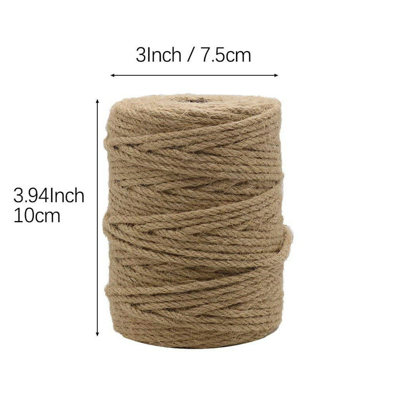 Peralng 164 Feet 4mm Natural Brown Jute Rope, Jute Twine for Garden, Arts & Crafts, Home Decor, Packaging, Girl's, Size: One Size