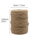 thumbnail image 5 of Cuerda de yute marrón natural Apuakthei de 164 pies y 4 mm, cordel de yute para jardín, manualidades, decoración del hogar y embalaje, 5 of 7