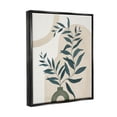 thumbnail image 3 of Stupell Industries Geometric Plant Vase Shapes Graphic Art Jet Black Floating Framed Canvas Print Wall Art, Design by Grace Popp, 3 of 6