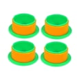 thumbnail image 3 of Abbracc 4 Pcs Distributeur de Film Étirable Distributeur de Film Rétractable Poignées de Palette Compactes Protectrices Poignée de Film Rétractable pour Bureau Maison Vert Orange, 3 of 7