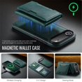 thumbnail image 4 of Case For IPhone Air 6.5" RFID Blocking Protective Purse Case With Magsafe 7-card Slots Kickstand 2 In 1 Detachabl Flip Shockproof Protective Leather Cover,Green,For iPhone Air, 4 of 7