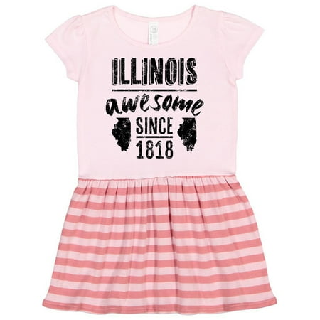 

Inktastic Illinois Awesome Since 1818 Gift Toddler Girl Dress