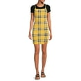 thumbnail image 2 of No Boundaries Juniors' Plaid Dress and Ribbed T-Shirt, 2-Piece Set, 2 of 5