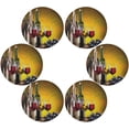 thumbnail image 2 of GZHJMY Wine Glasses Round Placemats Set of 4, Non-Slip Heat Resistant Washable Table Mats for Kitchen, Dining Room, Party Decor, 2 of 6