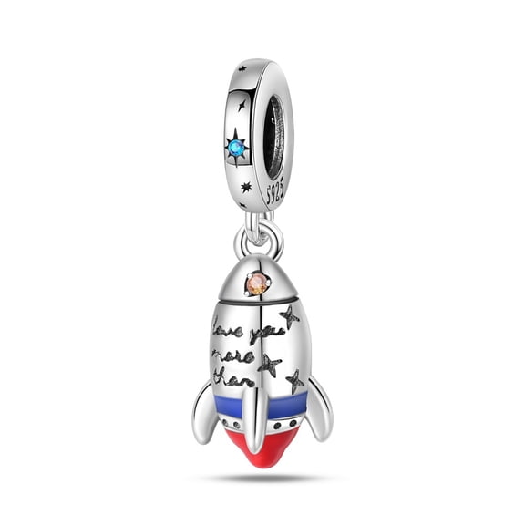 Rocket Pendant Charm, Compatible with Most Bracelet, Charm for Bracelet