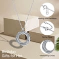 thumbnail image 4 of Turandoss Birthday Gifts for Women, Sterling Silver Chain Pendant Necklace, 40th 50th 60th 70th 80th 90th Birthday Gifts for Her Mom Wife, 4 of 8