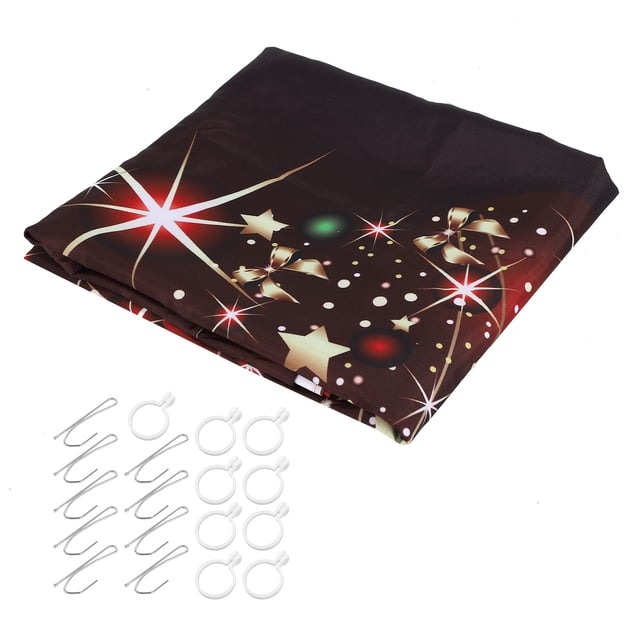 Cortina navideña impermeable, decoraciones para ventanas, adornos navideños, decoración navideña para el hogar y la sala de estar