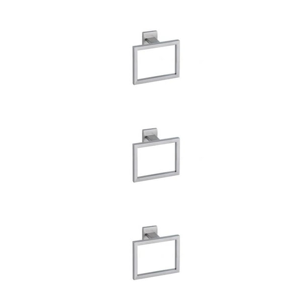 Billuyoard Juego de accesorios de baño Barra de toalla de acero inoxidable Soporte de papel de anillo Gancho de Estante de estilo moderno Kit de Type1 NO1